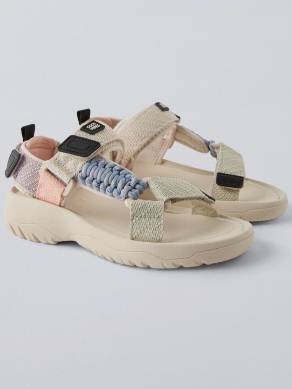 Zara Girls Technical Rope Sandals Size 13.5/31